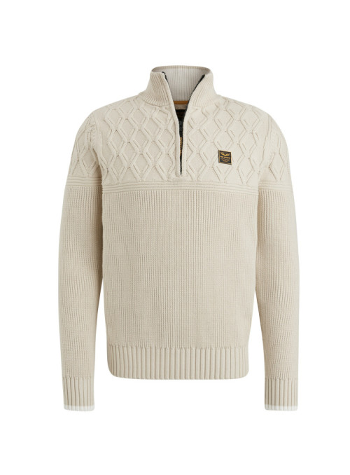 Half zip collar cotton mix...