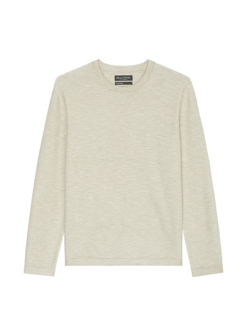 Crewneck, cotton linen, rib...