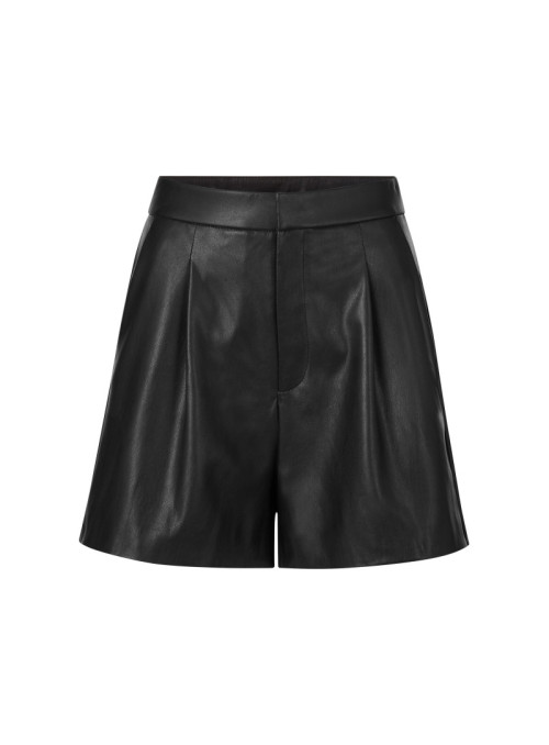 Fake leather shorts