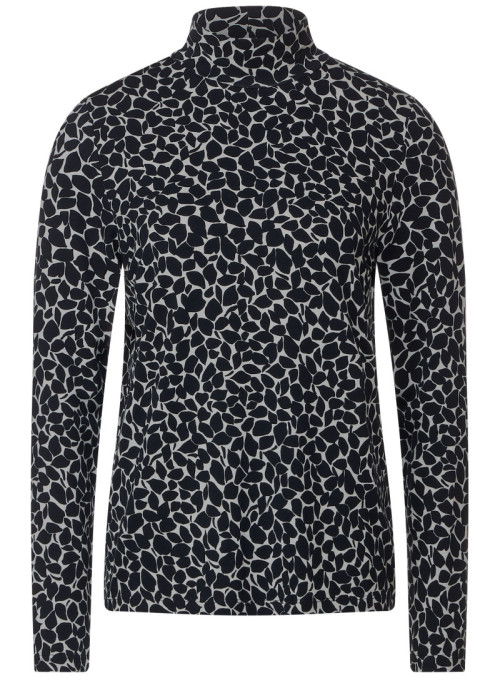 printed turtle neck shirt