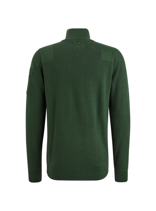 Half zip collar cotton knit