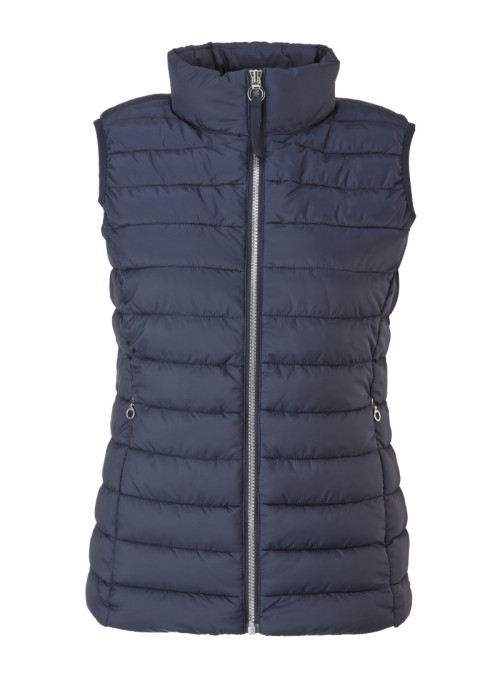 Quilted vest with stand up...