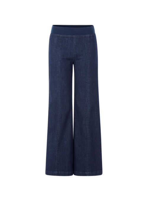 Wide leg denim pants