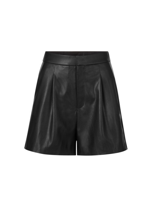 Fake leather shorts