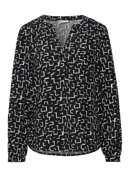 LTD QR Splitneck tunic blouse