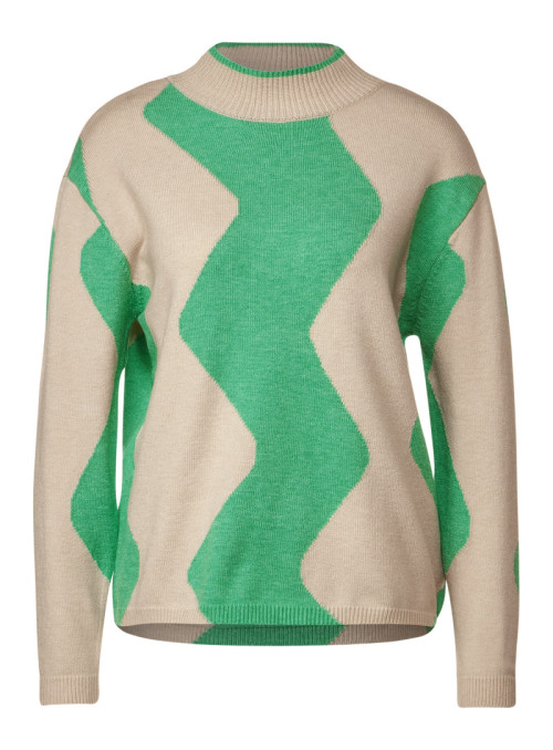 zigzag intarsia sweater