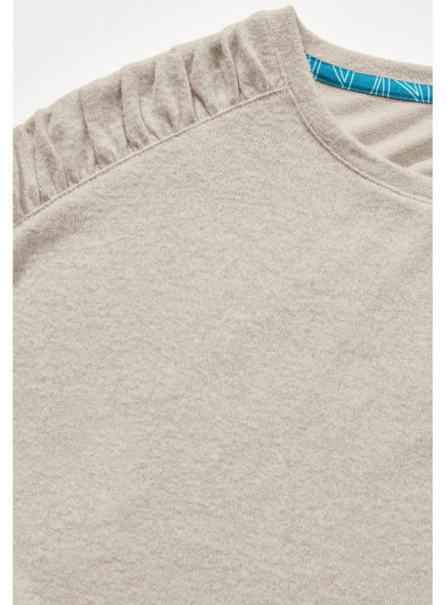 Solid Cosy Gathered T-Shirt