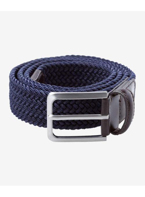 Braided belt with leather