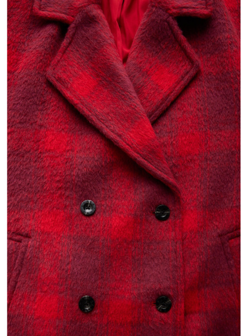 Modern Check Revers Coat