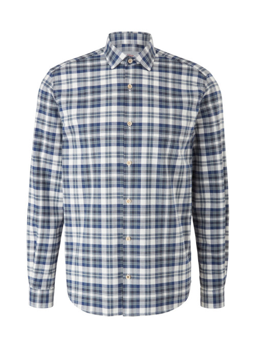 Plaid twill shirt