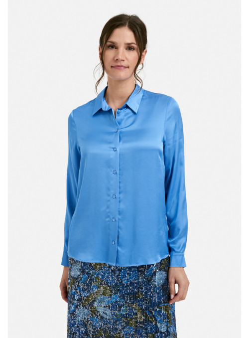 BLOUSE W COLLAR AND PLACKET...