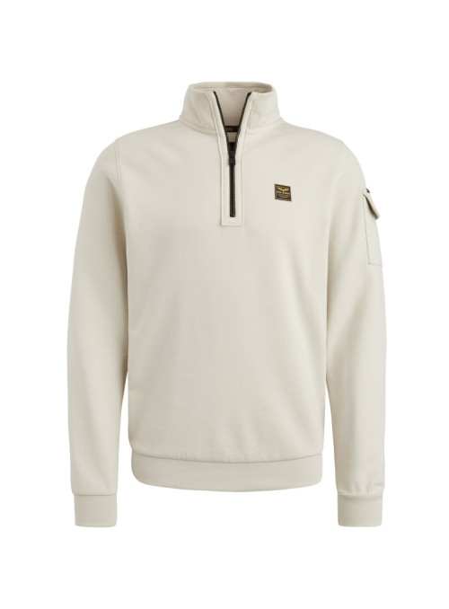 Half zip collar interlock...