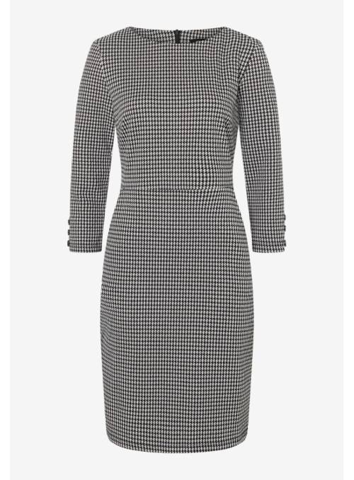 Houndstooth Jersey Dress