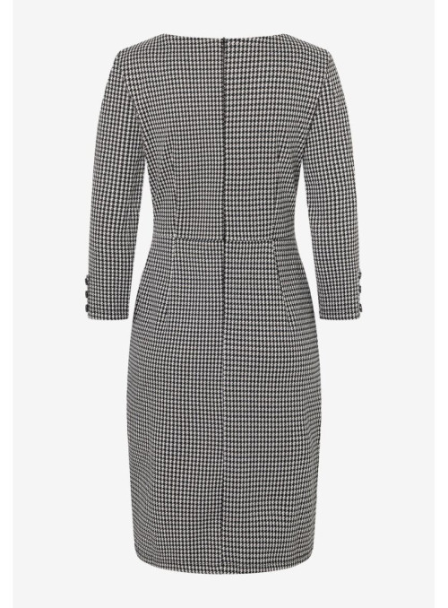 Houndstooth Jersey Dress