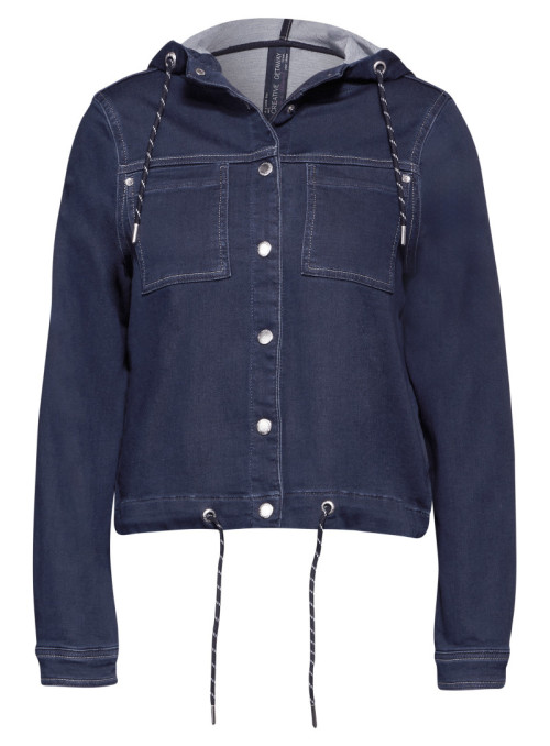 Denim Blouson Dark Blue