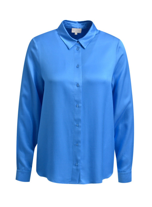 BLOUSE W COLLAR AND PLACKET...