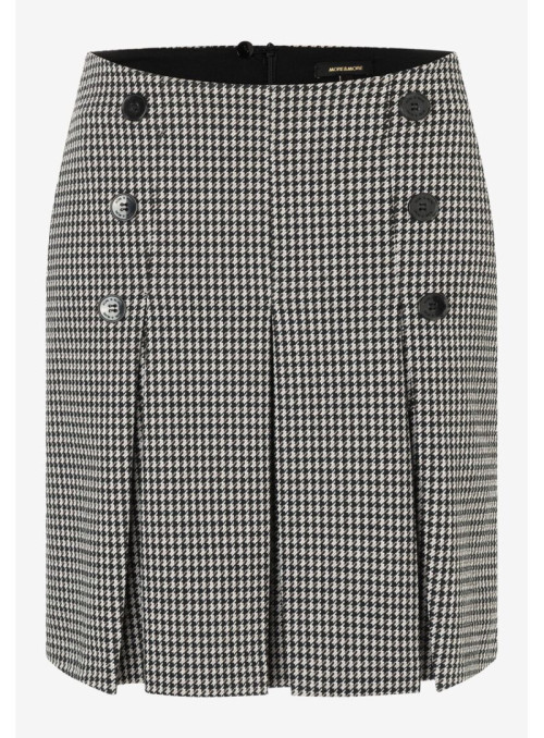 Houndstooth Jersey Pleated...