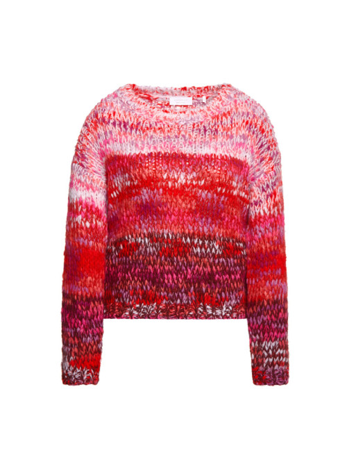 Crew neck with print yarn