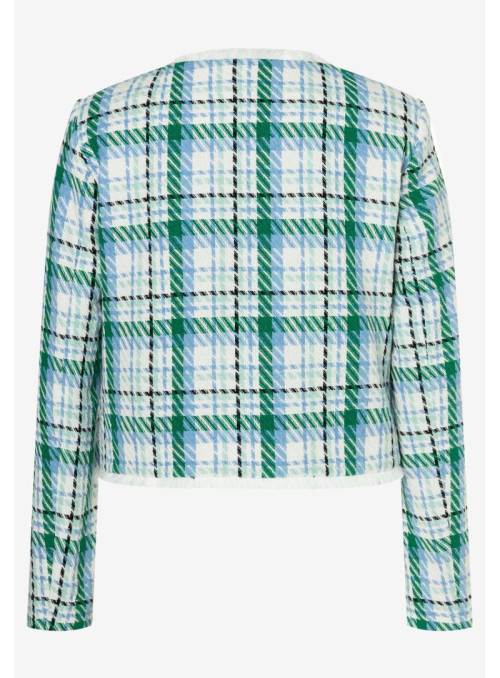 Coloured Check Cropped Jacket