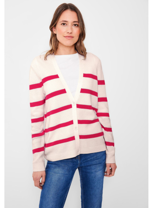 Buttoned Stripe Cardigan