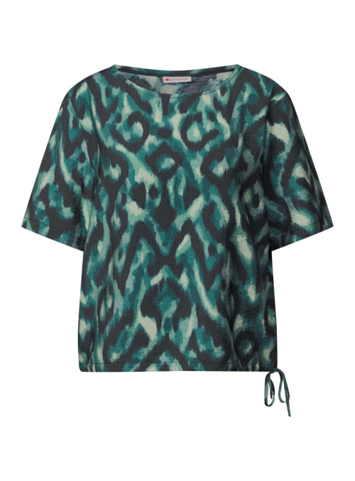 LTD QR Roundneck blouse w gath