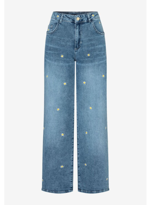 Embroidered  Blue Jeans