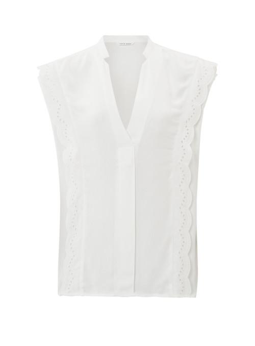 Sleeveless top with lace