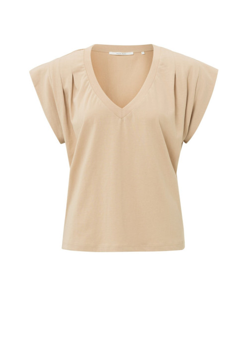 V-neck t-shirt with shoulderpl