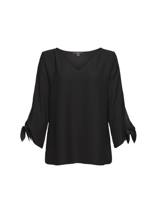 Stretch blouse with V-neck...