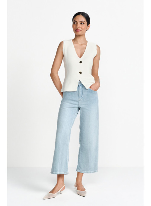 Culotte Light Blue Satin Denim