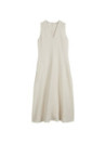 Dress, sleeveless, v-neck, fit and