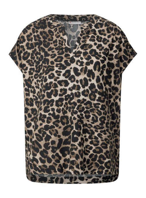 LTD QR Shirtblouse w splitneck